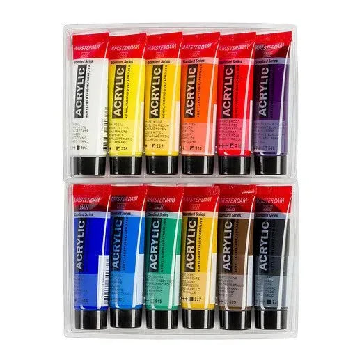 Amsterdam Standard Series acrylic paint general selection set | 12 x 20 ml - PinoArt