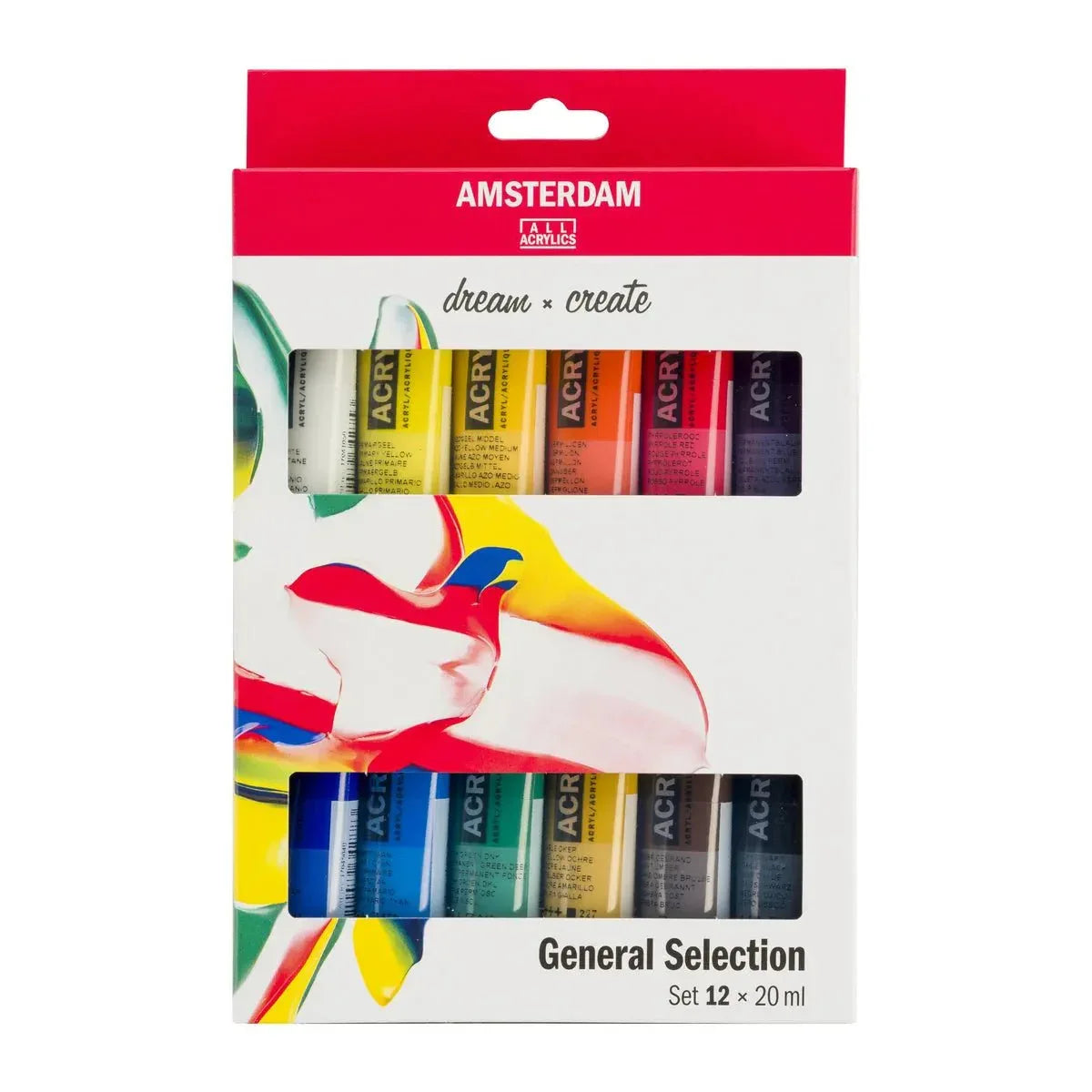 Amsterdam Standard Series acrylic paint general selection set | 12 x 20 ml - PinoArt