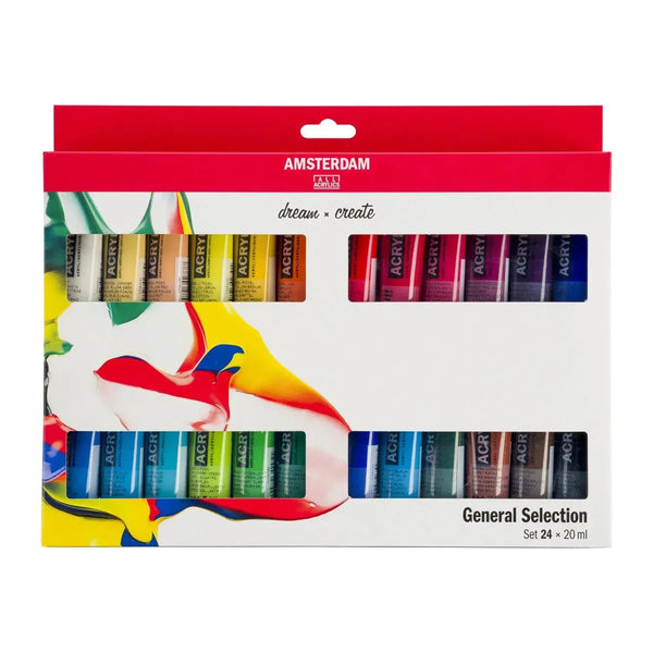 Amsterdam Standard Series acrylic paint general selection set | 24 x 20 ml - PinoArt