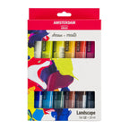 Amsterdam Standard Series acrylic paint landscape set | 12 x 20 ml - PinoArt