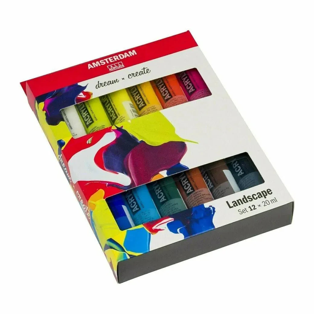 Amsterdam Standard Series acrylic paint landscape set | 12 x 20 ml - PinoArt