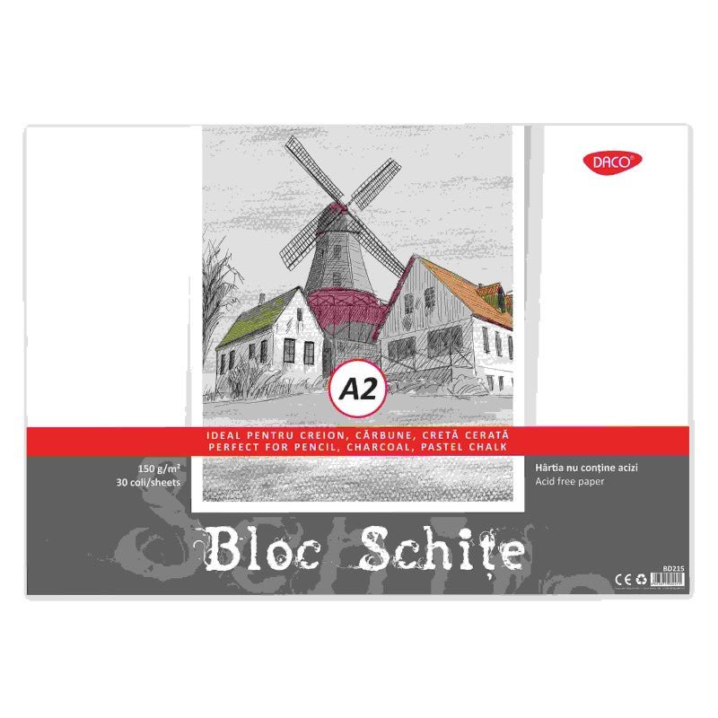 Bloc A2 Schite 150G 30 File Daco - PinoArt