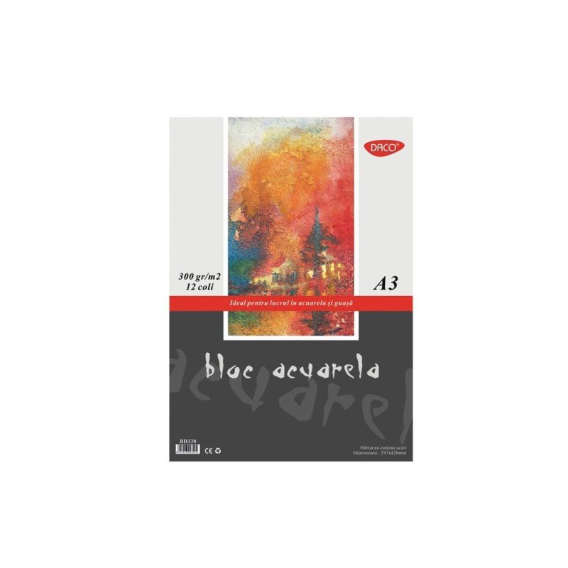 Bloc A3 Acuarela 300G 12 File Daco - PinoArt