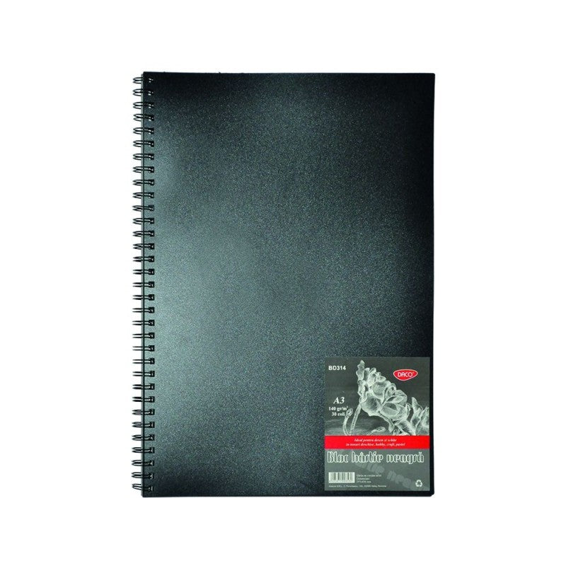 bloc hartie neagra A3 daco 140G 30 file