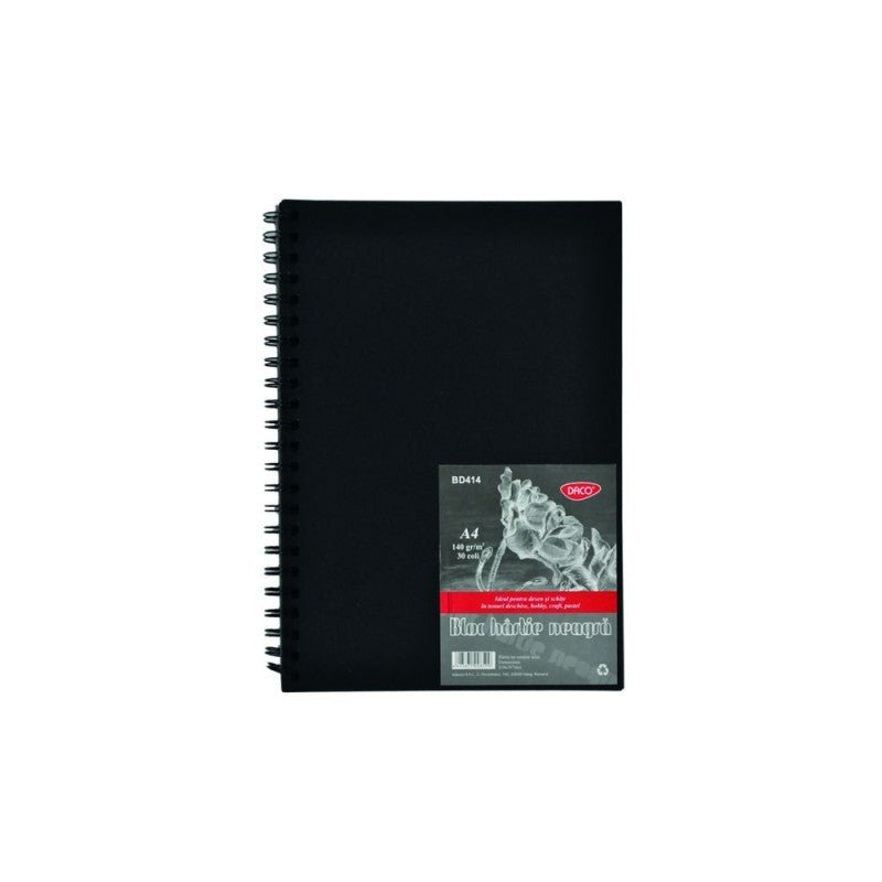 Bloc A4 Hartie Neagra 140G 30 File Daco - PinoArt