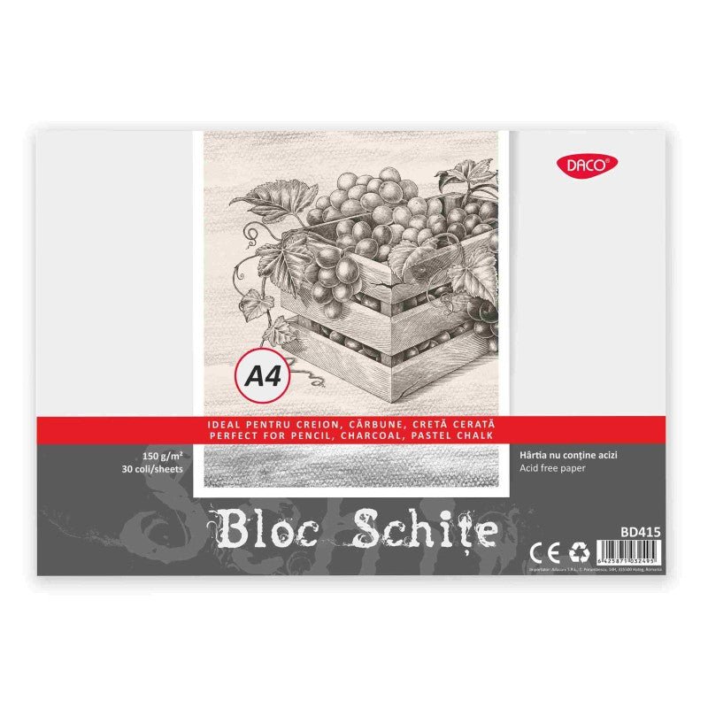 Bloc A4 Schite 150G 30 File Daco - PinoArt