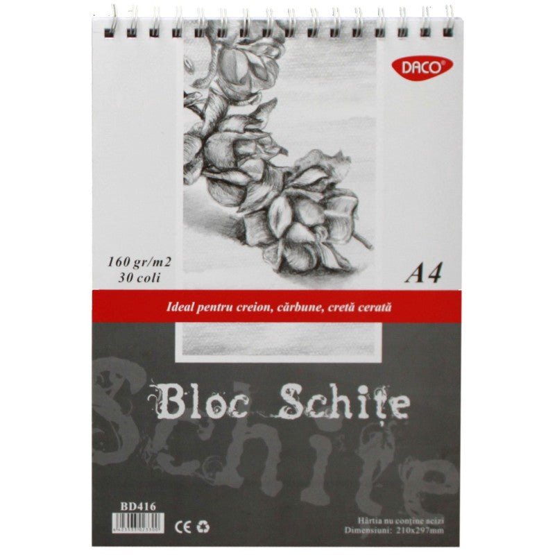 Bloc A4 Schite 160G 30 File Daco - PinoArt