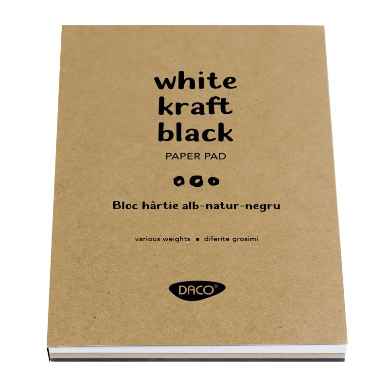 bloc hartie mixta A5 daco 60 file alb natur negru