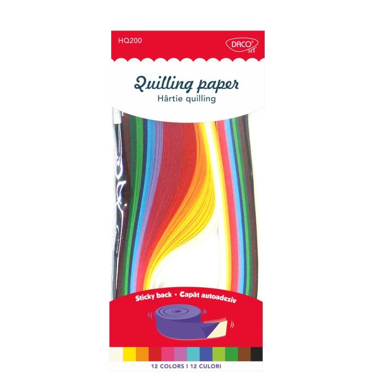 Hartie Quilling AA 42.5x0.5cm 200/SET Daco - PinoArt