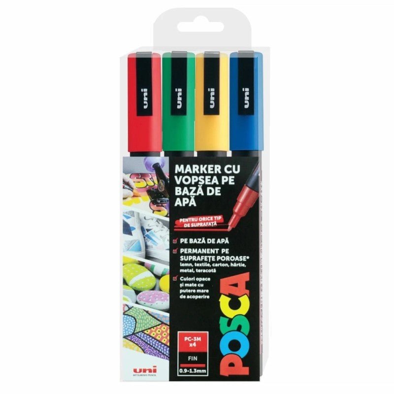 Marker Acrilic 3M Posca Set 4 - PinoArt