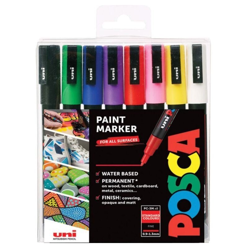 Marker Acrilic 3M Posca Set 8 - PinoArt