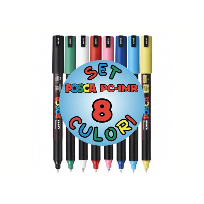 Marker Acrilic Pc - 1mr Posca Set 8 - PinoArt