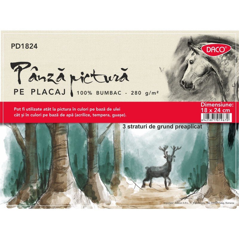 Panza Pictura Pe Carton 18X24CM Daco - PinoArt