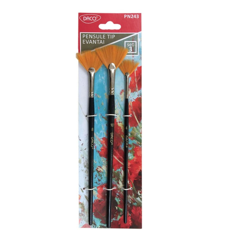 set pensule scoala daco par sintetic pentru pictura
