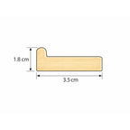 Sasiu lemn molid fara panza Profil 18x35mm - PinoArt
