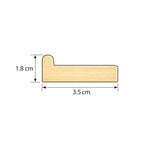 Sasiu lemn molid fara panza Profil 18x35mm - PinoArt